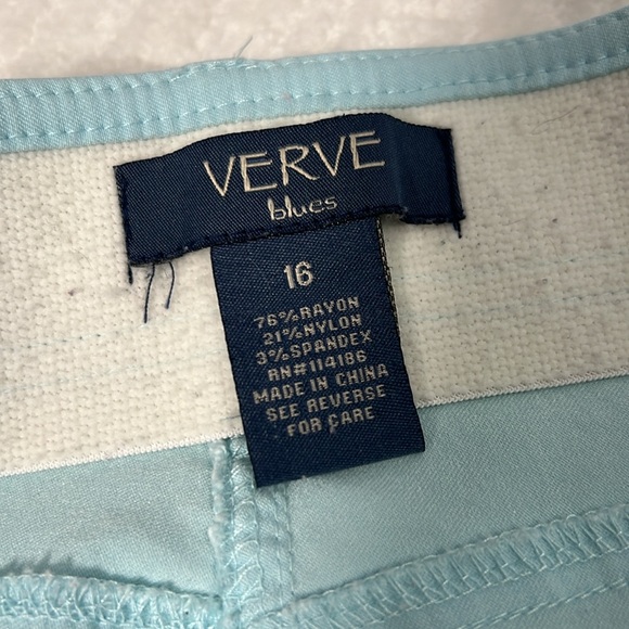 Verve Blues light blue sailor crop stretch capri pants with pockets 16 - Picture 6 of 8